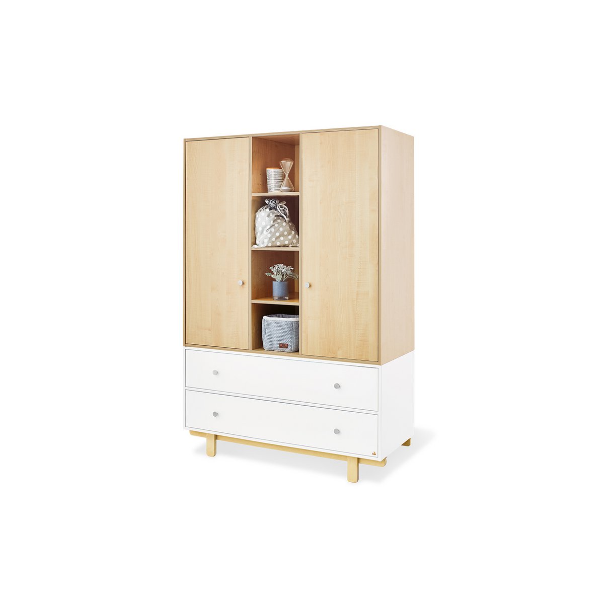 Kamer 'Boks' – Extra brede grote set (3-delig: Ledikant, Extra brede commode, Grote kledingkast)