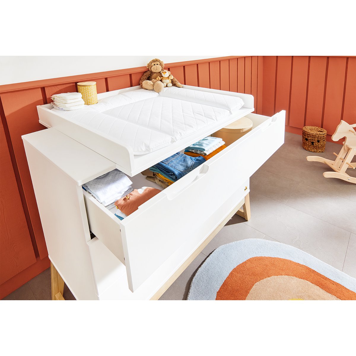 Kamer 'Bridge' – Brede starterset (2-delig: Ledikant, Brede commode)
