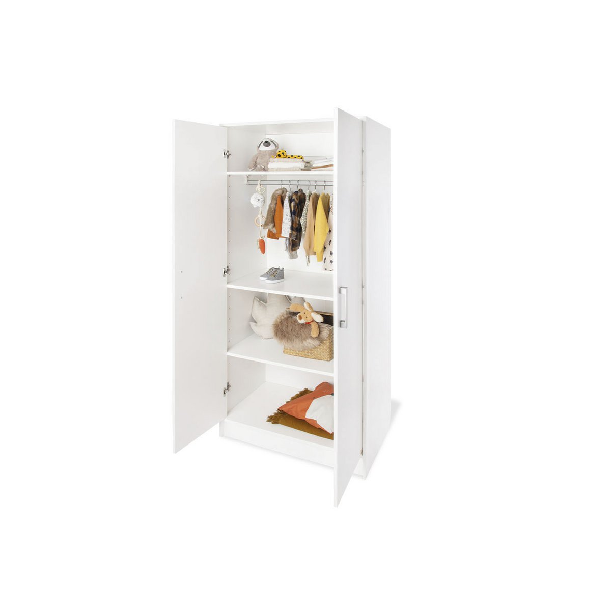 Kamer 'Hilda & Viktoria' – Witte set (3-delig: Huisbed, Commode, 2-deurs kledingkast)