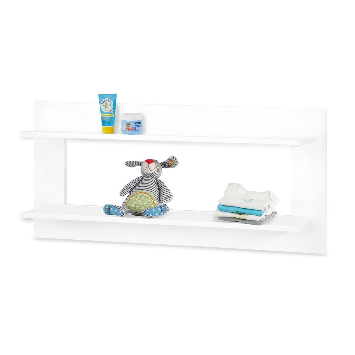 Kamer 'Bridge' – Brede set met wandplank (4-delig: Ledikant, Brede commode, 2-deurs kledingkast, Wandplank)