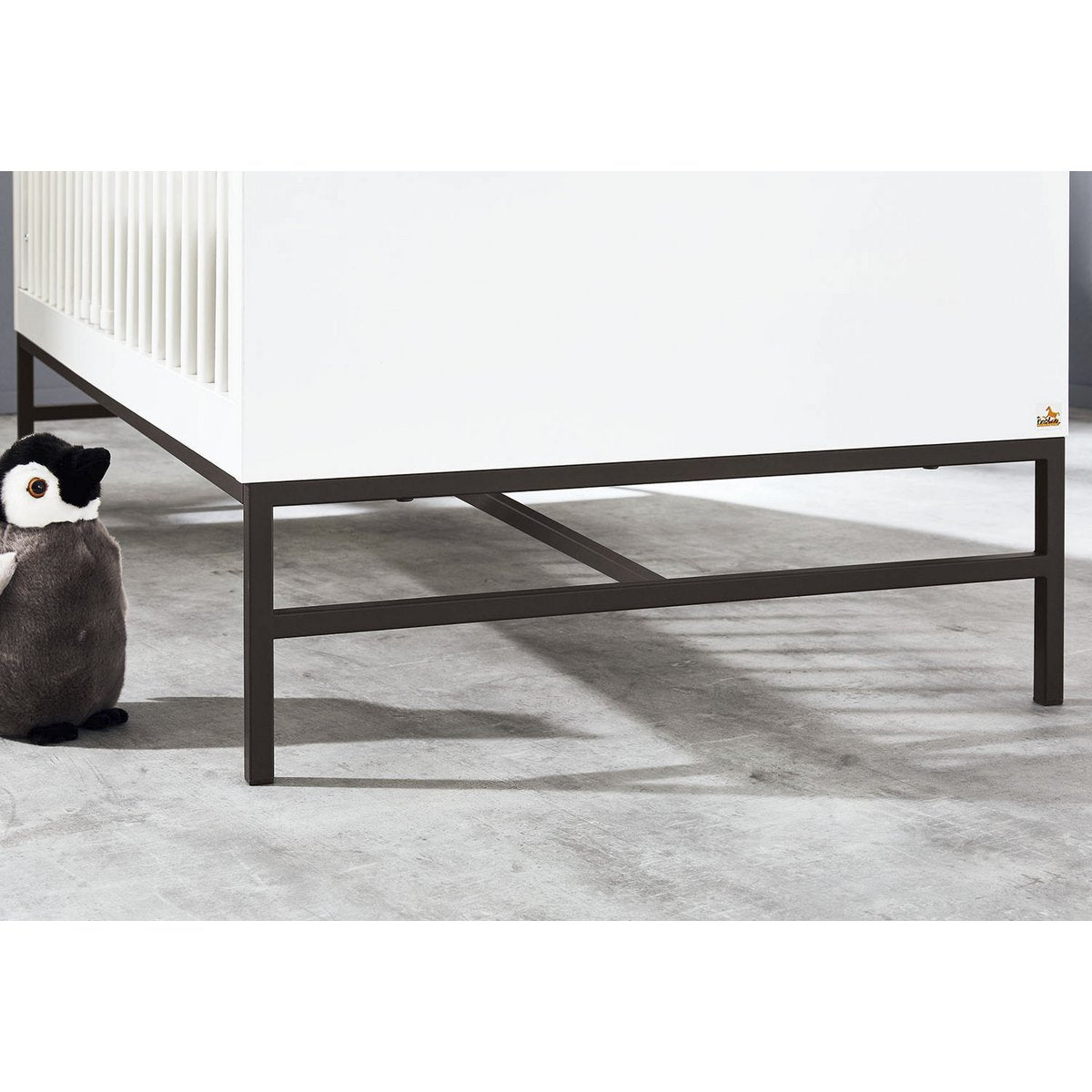 Kamer 'Steel' – Extra brede grote set (3-delig: Ledikant, Extra brede commode, Grote kledingkast)