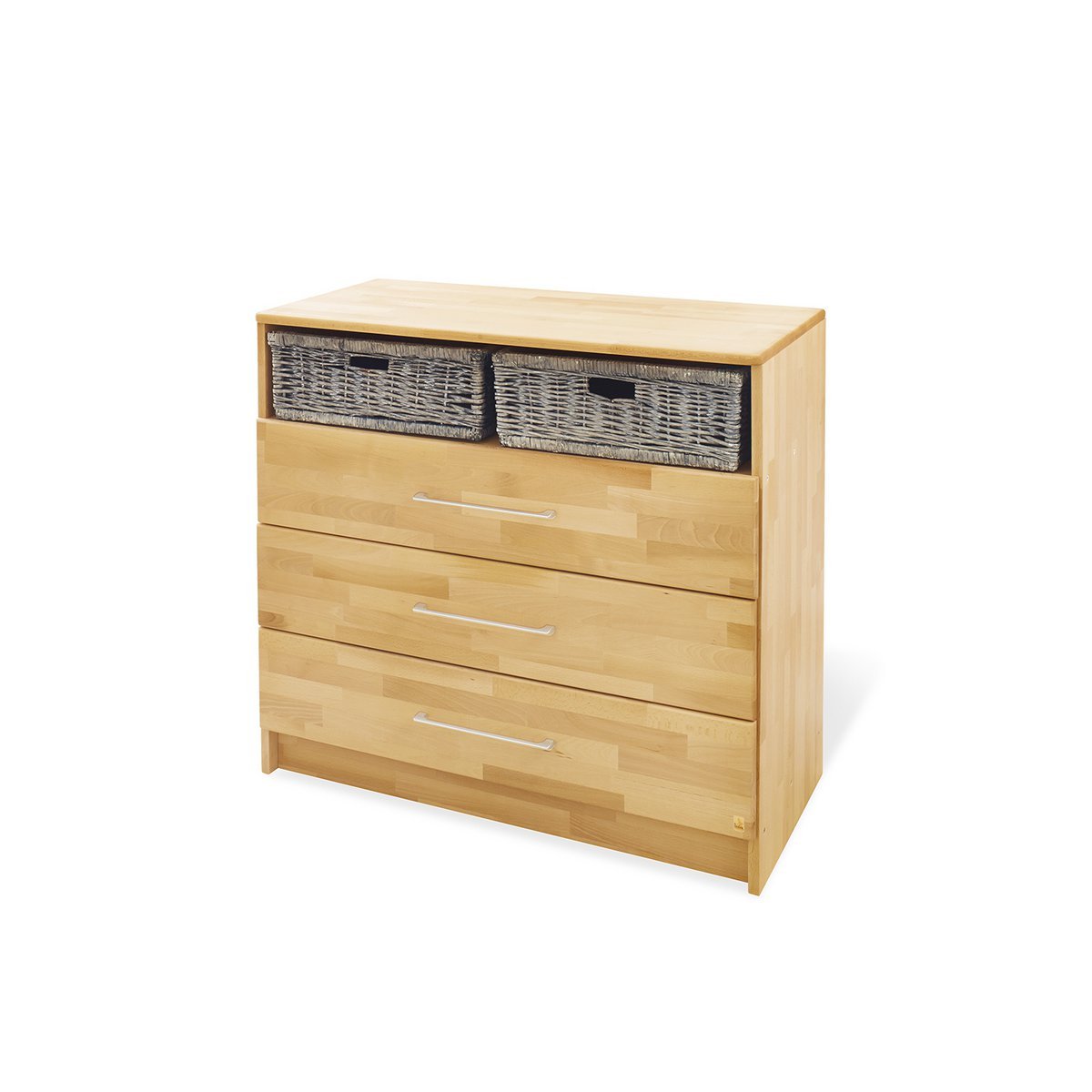Kamer 'Natura' – Brede set (3-delig: Ledikant, Brede commode, 2-deurs kledingkast)