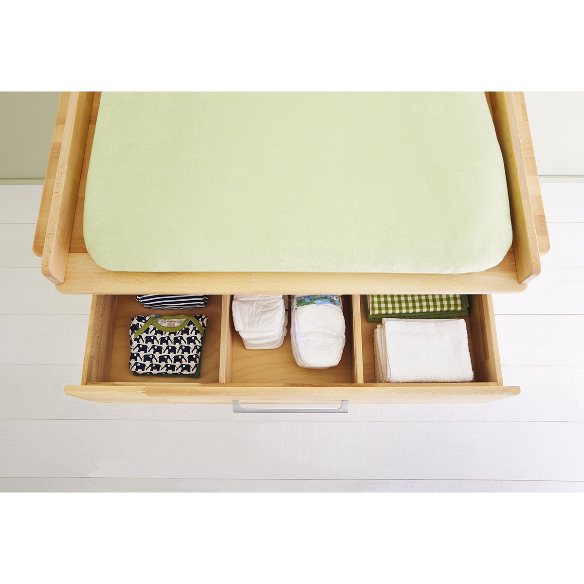 Kamer 'Natura' – Brede set (3-delig: Ledikant, Brede commode, 2-deurs kledingkast)
