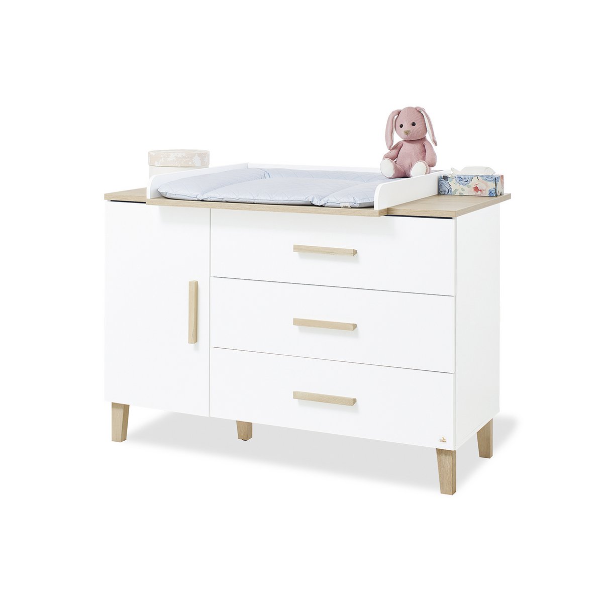 Kamer 'Lumi' – Extra brede set (3-delig: Ledikant, Extra brede commode, 2-deurs kledingkast)
