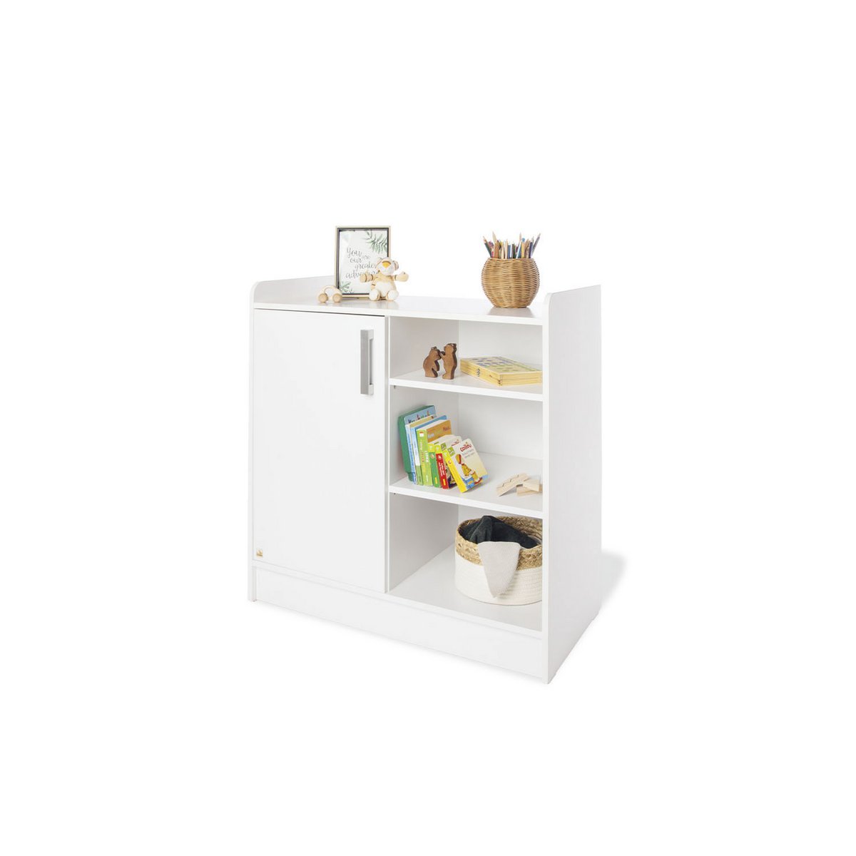Kamer 'Hilda & Viktoria' – Witte set (3-delig: Huisbed, Commode, 2-deurs kledingkast)