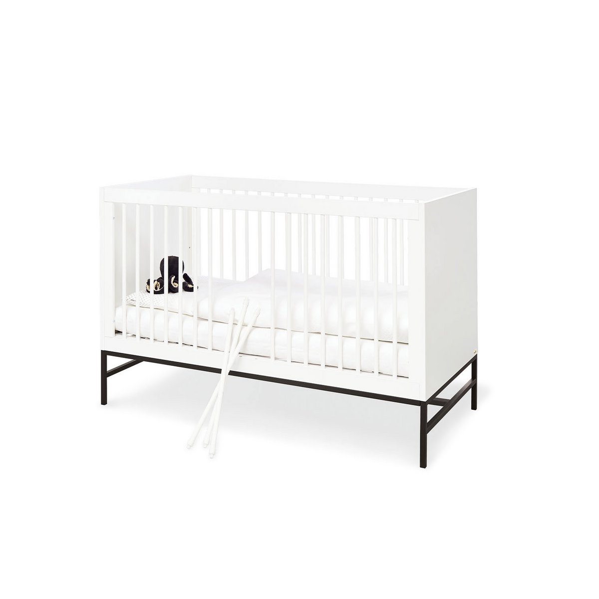 Kamer 'Steel' – Extra brede grote set (3-delig: Ledikant, Extra brede commode, Grote kledingkast)