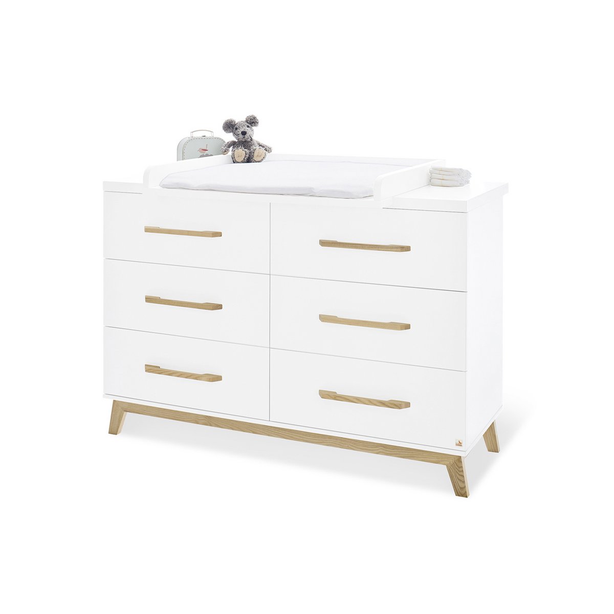 Kamer 'Hilda & Riva' – Extra brede witte starterset (2-delig: Huisbed, Extra brede commode)