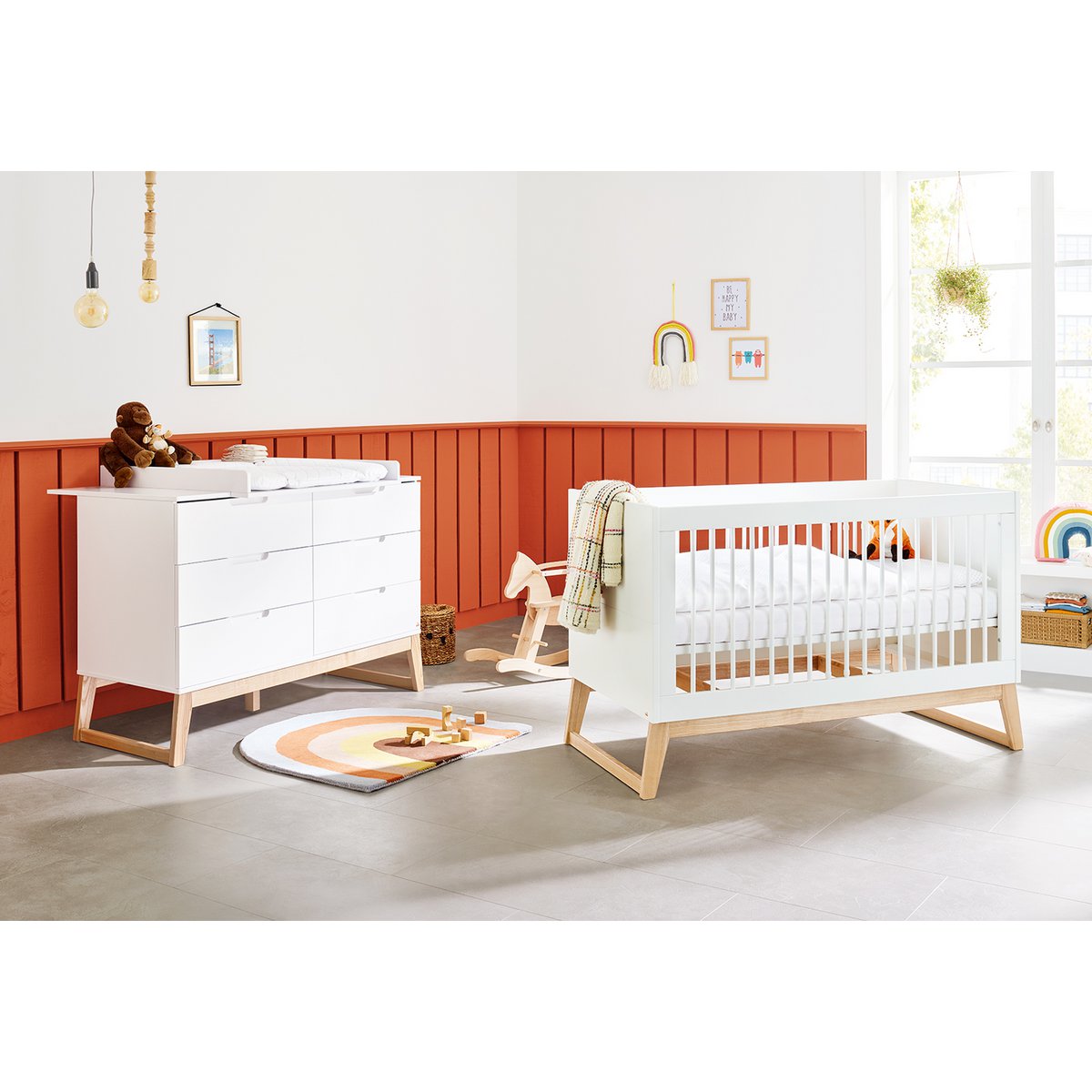 Kamer 'Bridge' – Extra brede starterset (2-delig: Ledikant, Extra brede commode)