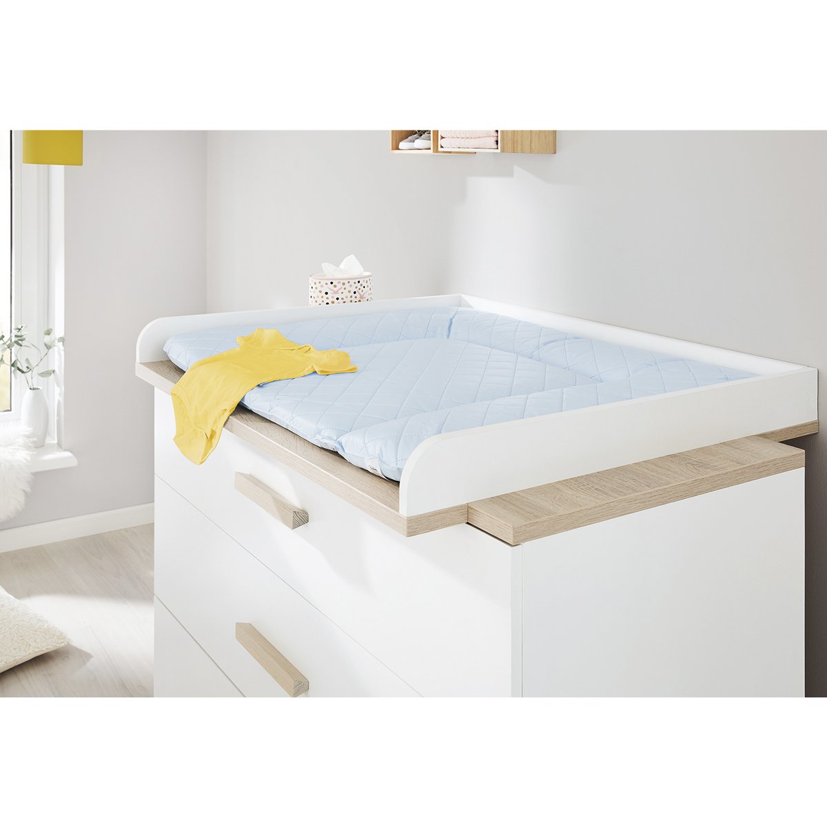 Kamer 'Lumi' – Extra brede grote set (3-delig: Ledikant, Extra brede commode, Grote kledingkast)