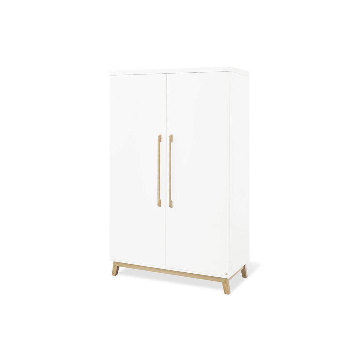Kamer 'Hilda & Riva' – Extra brede witte set met wandplank (4-delig: Huisbed, Extra brede commode, 2-deurs kledingkast, Wandplank)