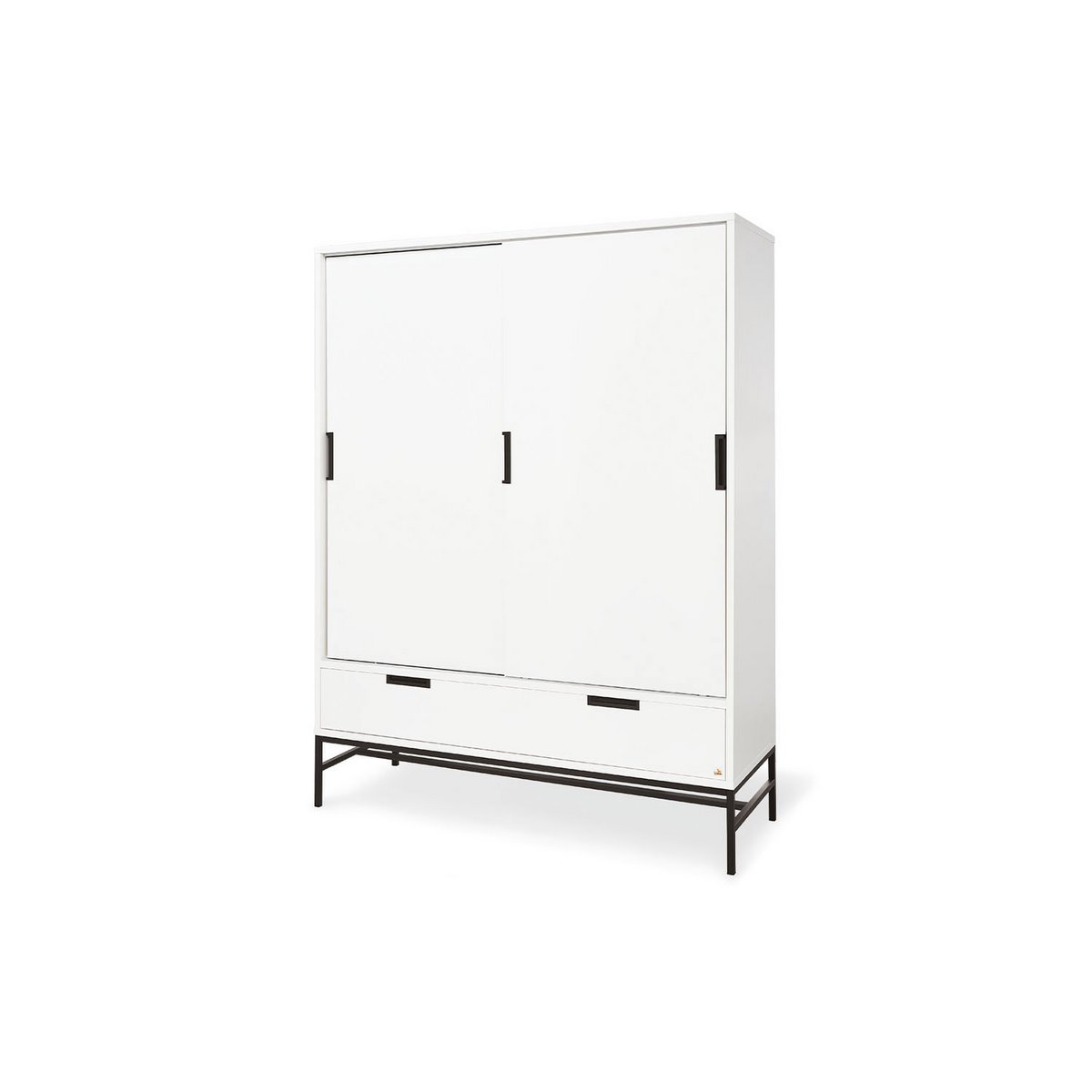 Kamer 'Steel' – Extra brede grote set (3-delig: Ledikant, Extra brede commode, Grote kledingkast)