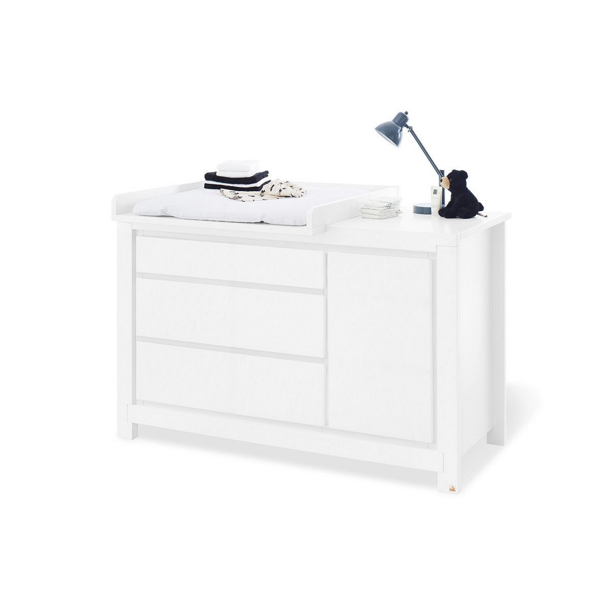 Kamer 'Milk' – Extra brede starterset (2-delig: Ledikant, Extra brede commode)