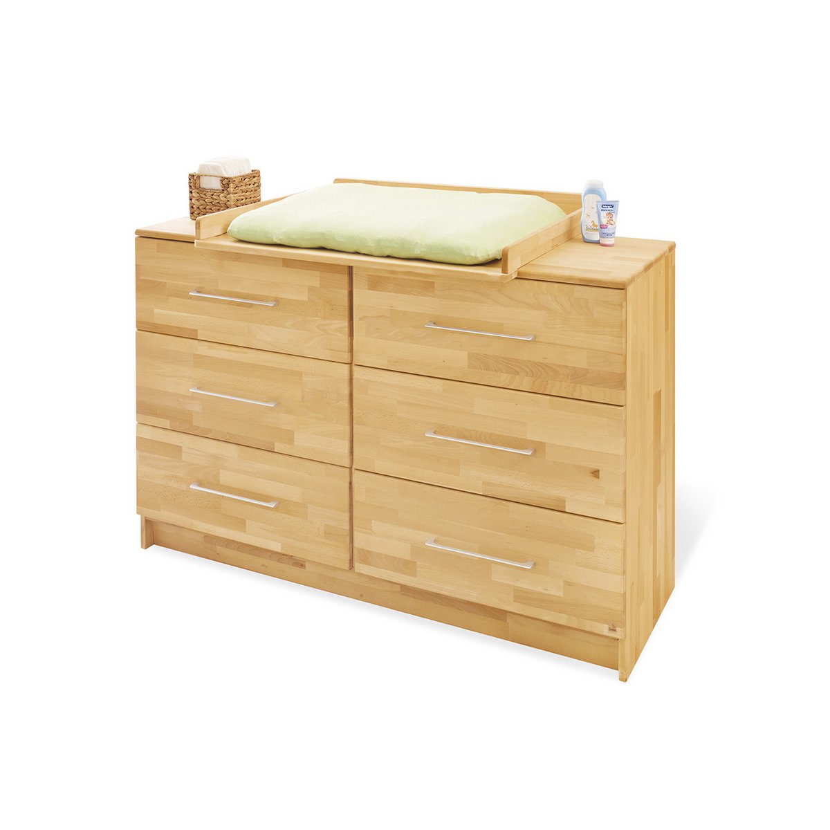 Kamer 'Natura' – Extra brede set (3-delig: Ledikant, Extra brede commode, 2-deurs kledingkast)