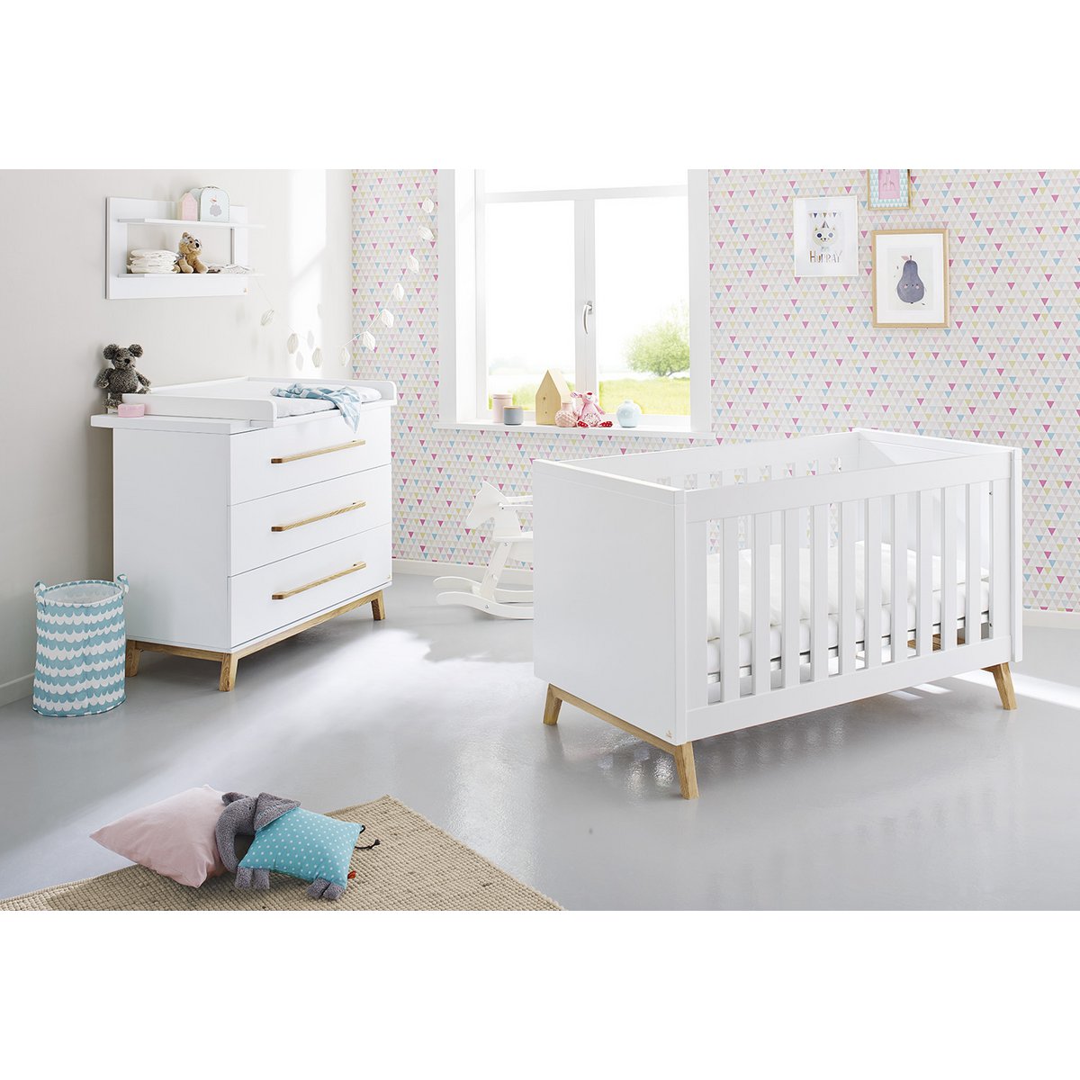 Kamer 'Riva' – Brede starterset (2-delig: Ledikant, Brede commode)