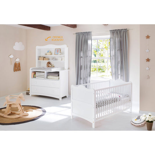 Kamer 'Florentina' – Extra brede set met extra brede kast (3-delig: Ledikant, Extra brede commode, Extra brede kast)