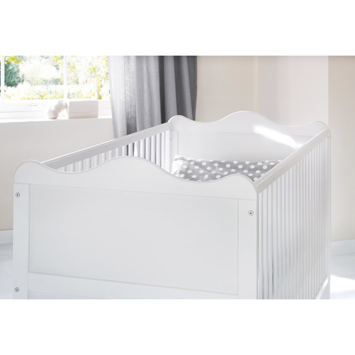 Kamer 'Florentina' – Brede grote set met kast (4-delig: Ledikant, Brede commode, Grote kledingkast, Brede kast)