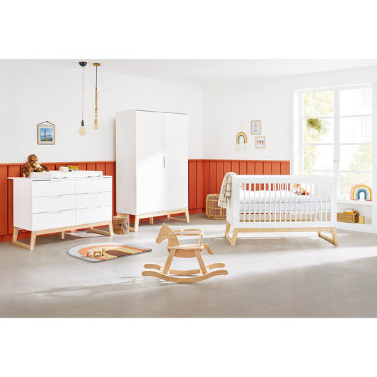 Kamer 'Bridge' – Extra brede set (3-delig: Ledikant, Extra brede commode, 2-deurs kledingkast)