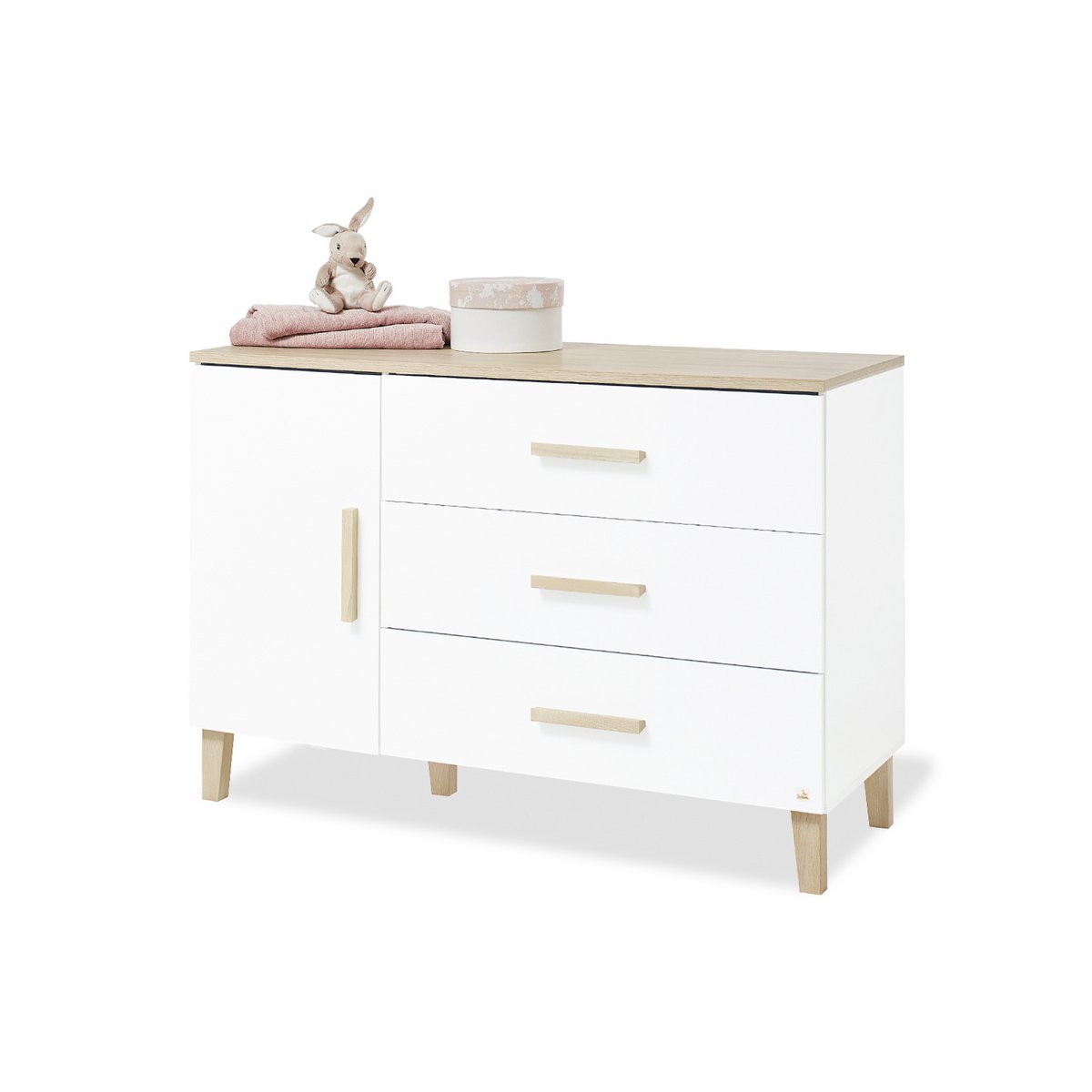 Kamer 'Lumi' – Extra brede grote set (3-delig: Ledikant, Extra brede commode, Grote kledingkast)