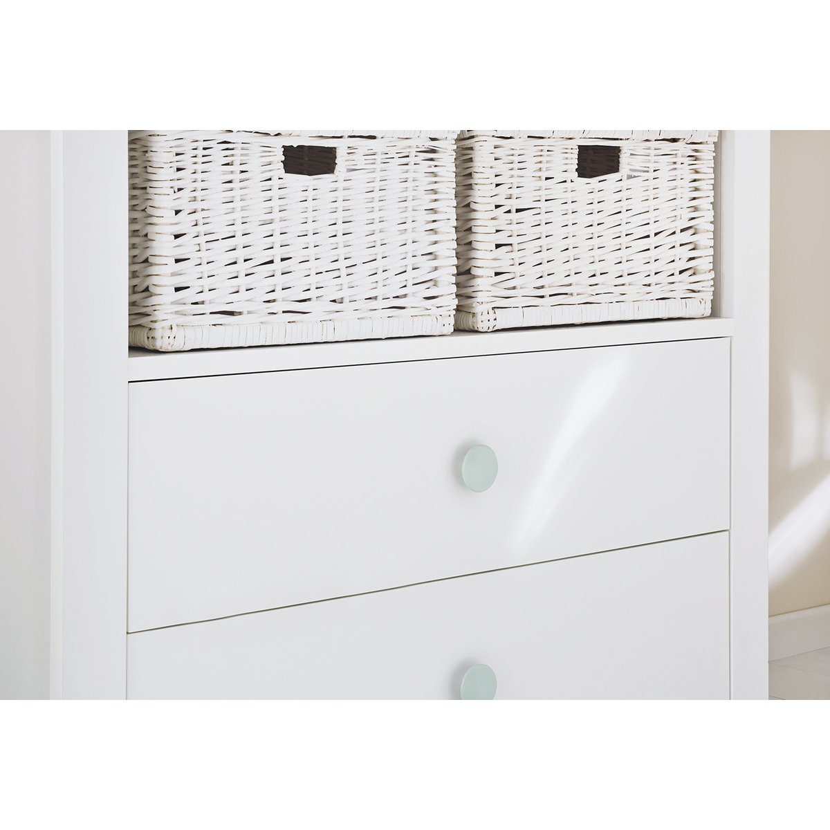 Kamer 'Florentina' – Brede grote set met kast (4-delig: Ledikant, Brede commode, Grote kledingkast, Brede kast)