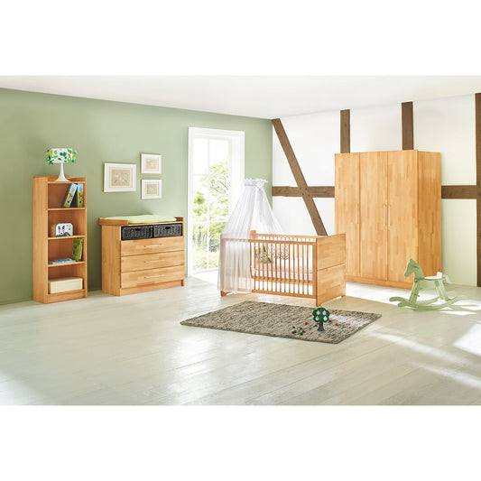 Kamer 'Natura' – Brede grote set (3-delig: Ledikant, Brede commode, Grote kledingkast)