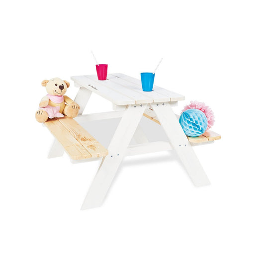 Kinderpicknicktafel 'Nicki voor 4' Wit