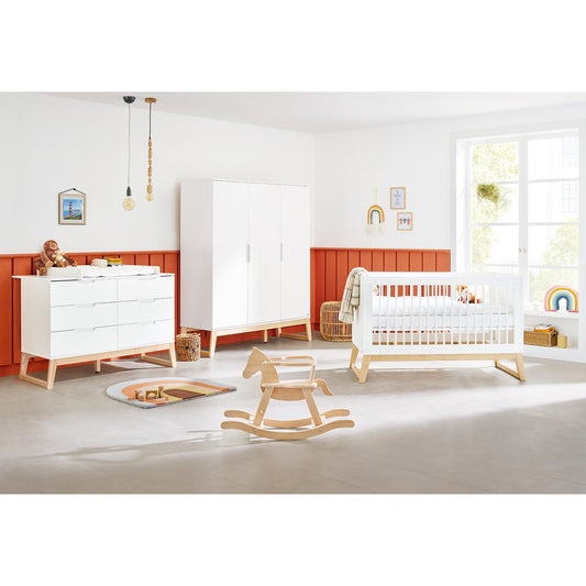 Kamer 'Bridge' – Extra brede grote set (3-delig: Ledikant, Extra brede commode, Grote kledingkast)