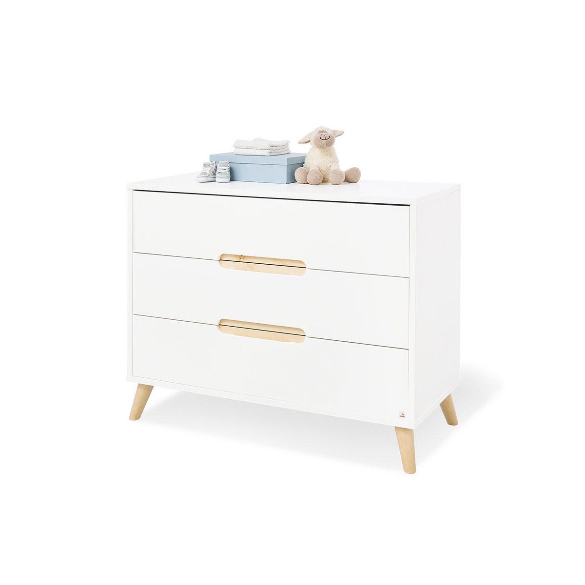 Kamer 'Move' – Brede grote set met wandplank (4-delig: Ledikant, Brede commode, Grote kledingkast, Wandplank)