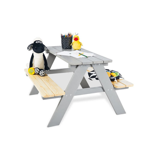 Kinderpicknicktafel 'Nicki voor 4' Grijs