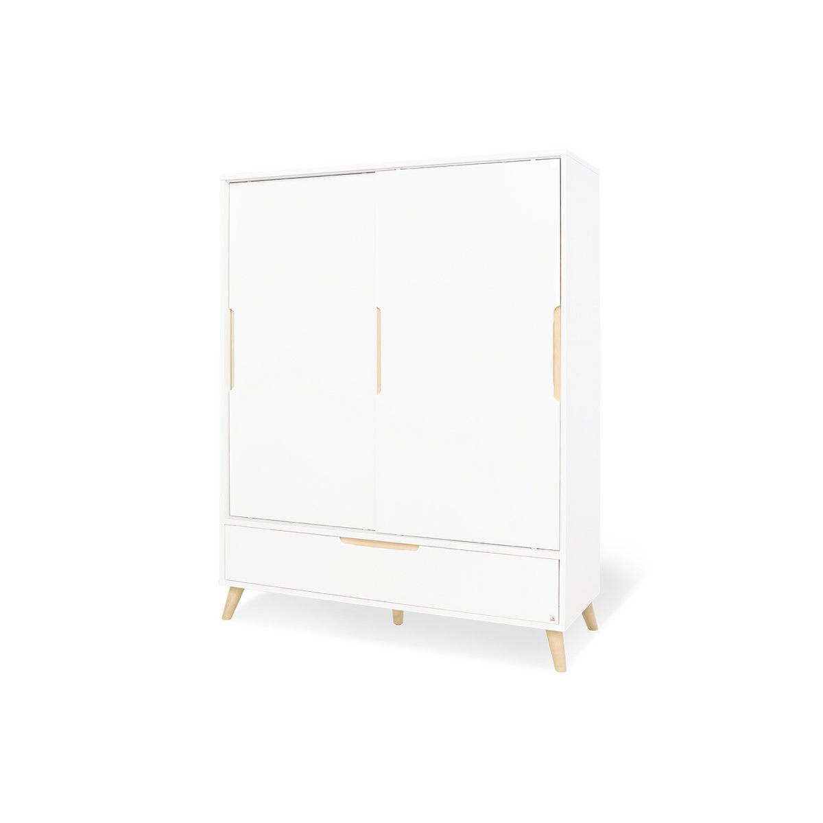Kamer 'Move' – Brede grote set met wandplank (4-delig: Ledikant, Brede commode, Grote kledingkast, Wandplank)