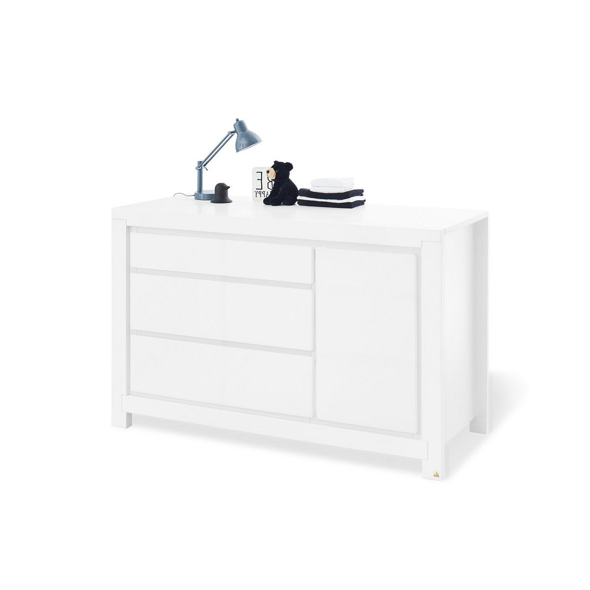 Kamer 'Milk' – Extra brede starterset (2-delig: Ledikant, Extra brede commode)