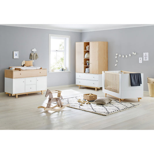 Kamer 'Boks' – Extra brede grote set (3-delig: Ledikant, Extra brede commode, Grote kledingkast)