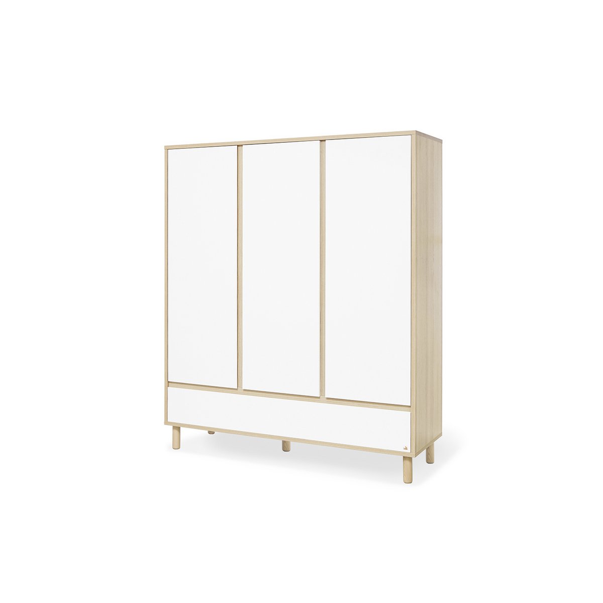 Kamer 'Flow' – Brede grote set (3-delig: Ledikant, Brede commode, Grote kledingkast)