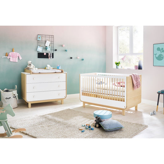 Kamer 'Round' – Brede starterset (2-delig: Ledikant, Brede commode)
