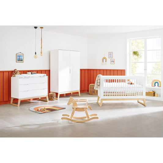 Kamer 'Bridge' – Brede set (3-delig: Ledikant, Brede commode, 2-deurs kledingkast)