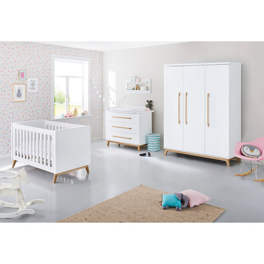 Kamer 'Riva' – Brede grote set (3-delig: Ledikant, Brede commode, Grote kledingkast)