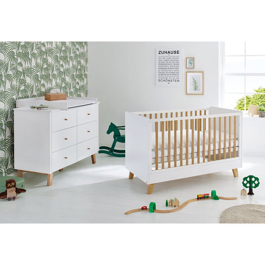 Kamer 'Pan' – Extra brede starterset (2-delig: Ledikant, Extra brede commode)