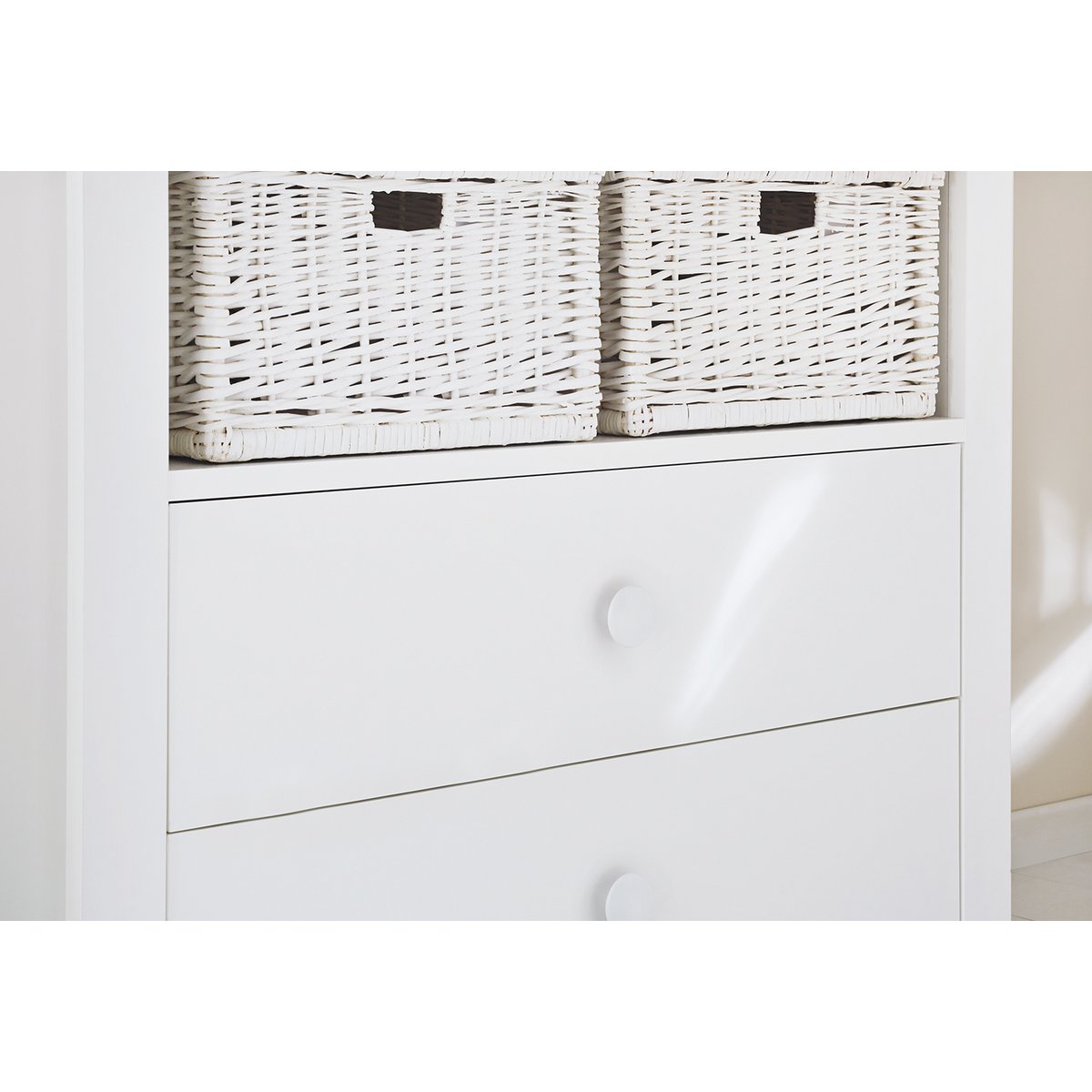 Kamer 'Florentina' – Brede grote set met kast (4-delig: Ledikant, Brede commode, Grote kledingkast, Brede kast)