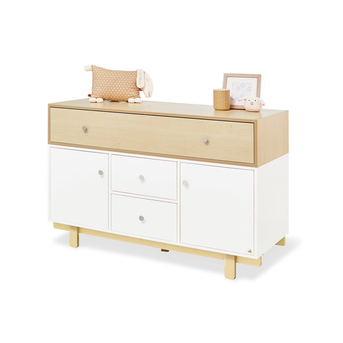 Kamer 'Boks' – Extra brede grote set (3-delig: Ledikant, Extra brede commode, Grote kledingkast)